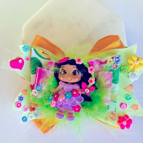 Encanto Isabella Disney Hair Bow with Clay - Picture 1 of 3